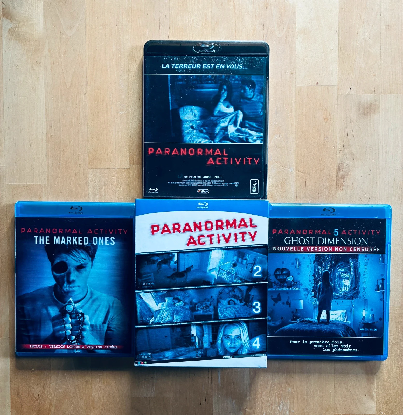 Intégrale 6 Blu-ray saga Paranormal Activity.
